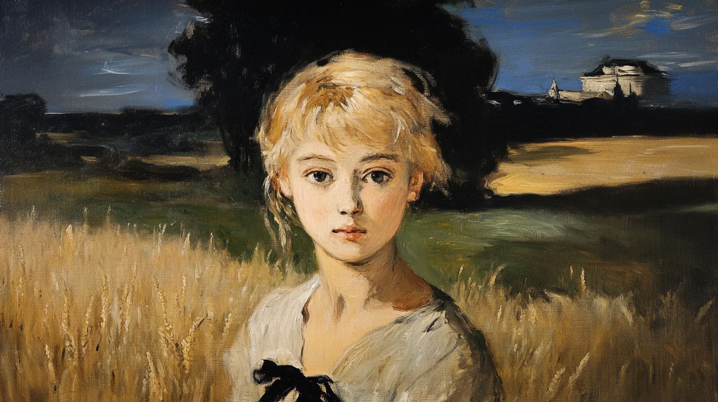 Chosen painting for The Girl with the Flaxen Hair - Manet inspired, penetrating gaze, innocent expression